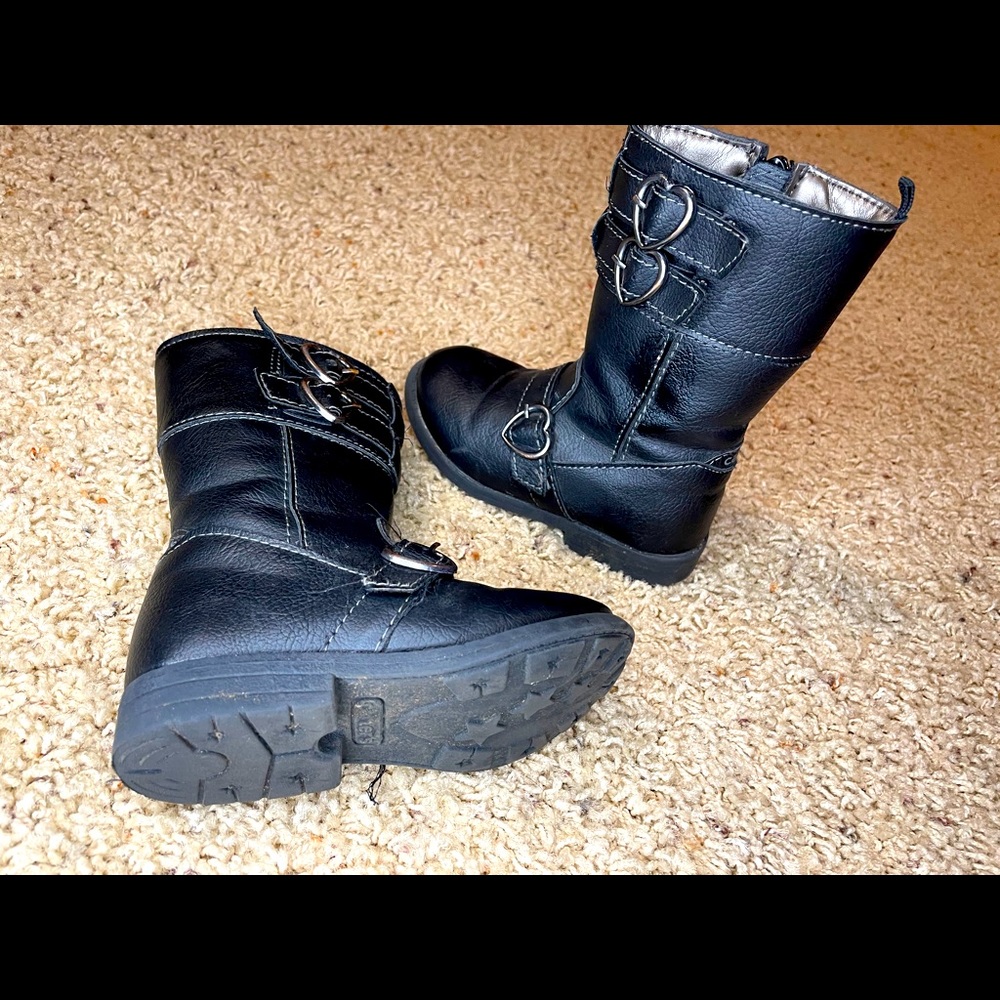 Black zip up boots